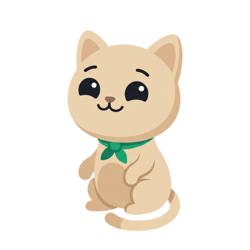 La mascotte de PayTick, un chat au foulard vert